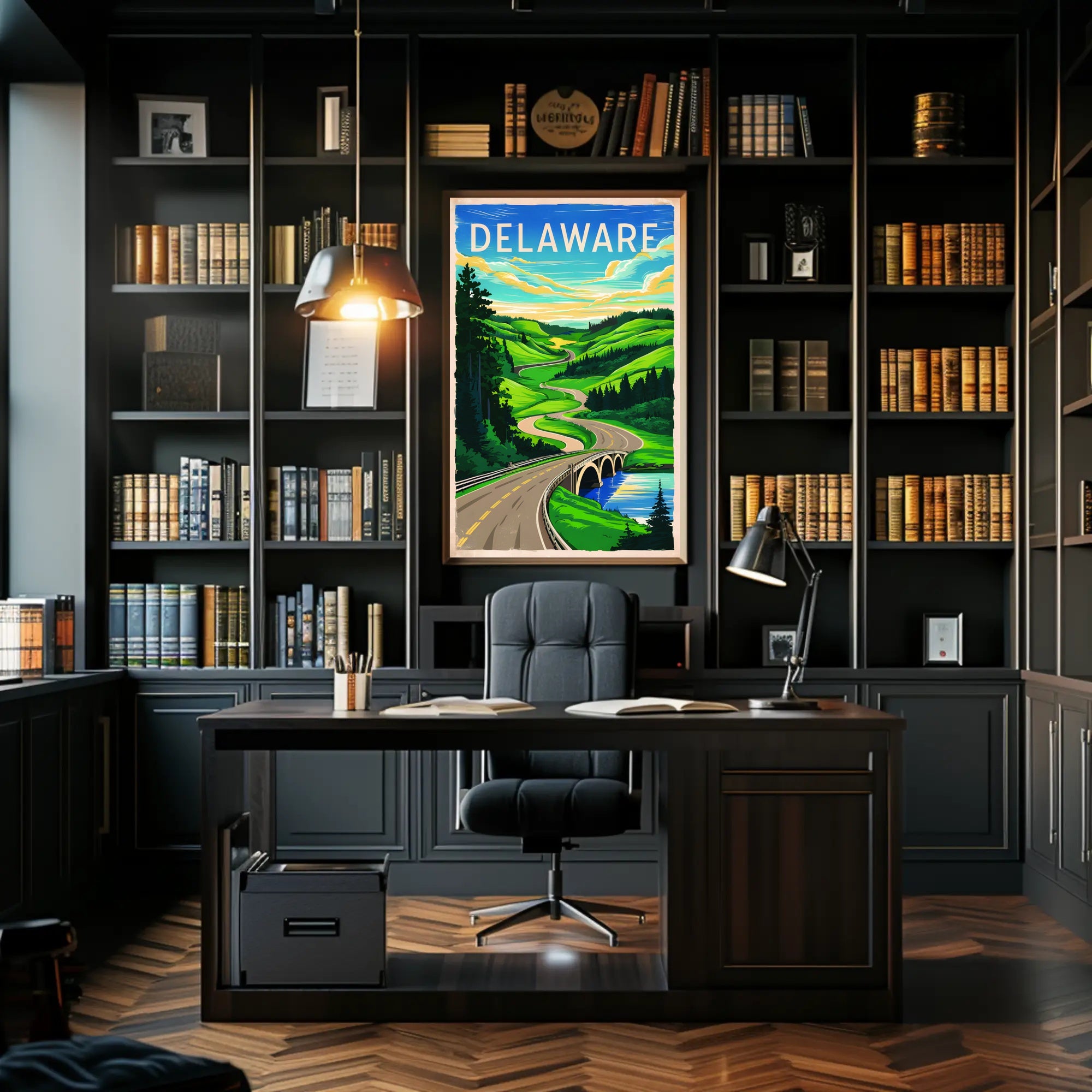 Scenic Delaware Roadway Poster