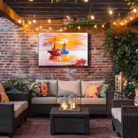 Tranquil Harbor at Sunset Poster