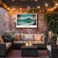 Bora Bora Vintage Travel Illustration Poster