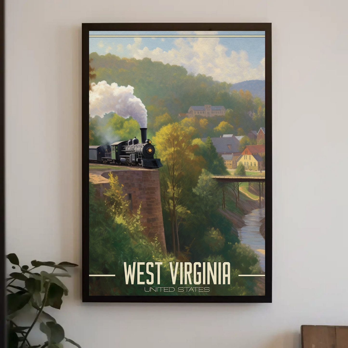 West Virginia United States Vintage Poster
