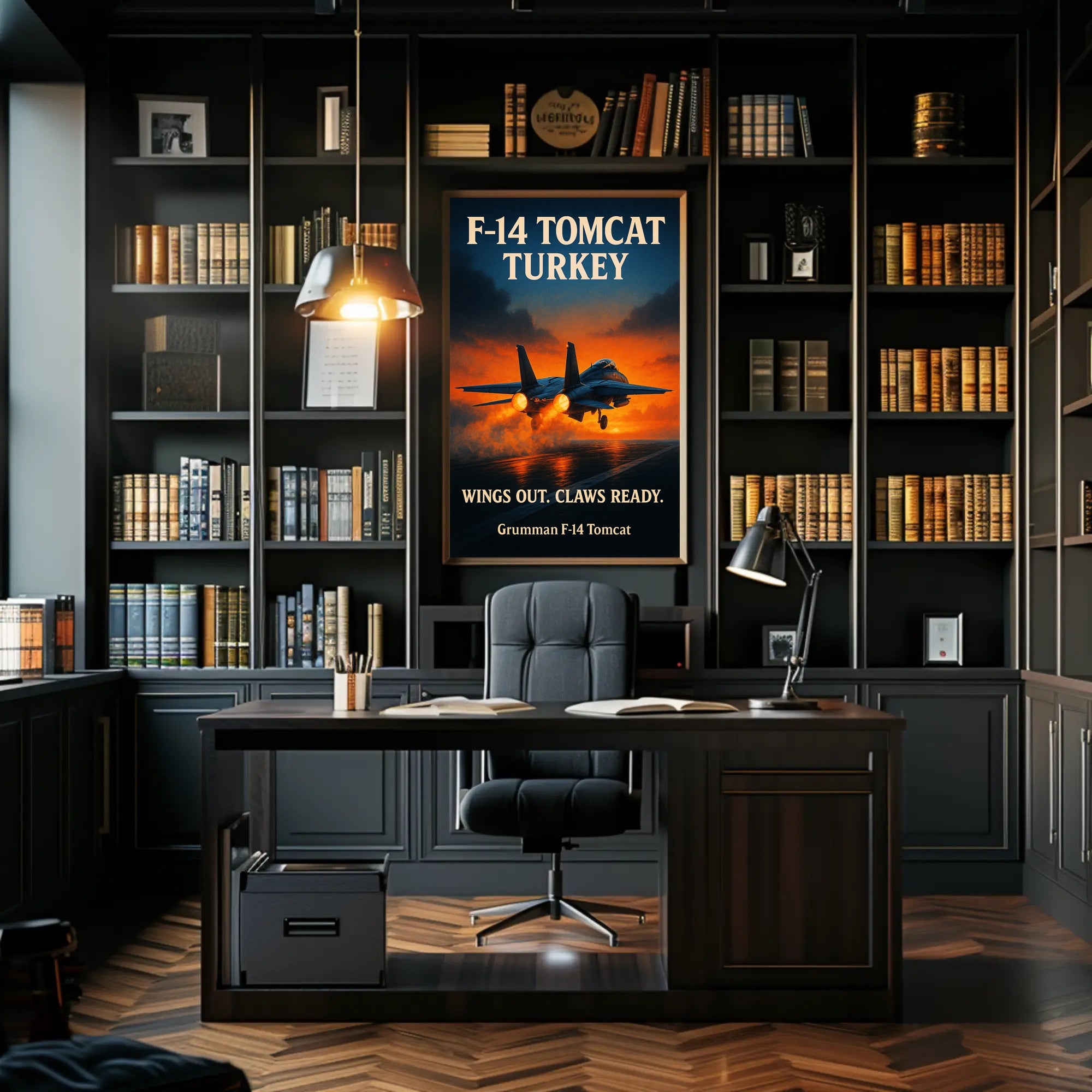 F-14 Tomcat Soaring High Poster PosterGoat
