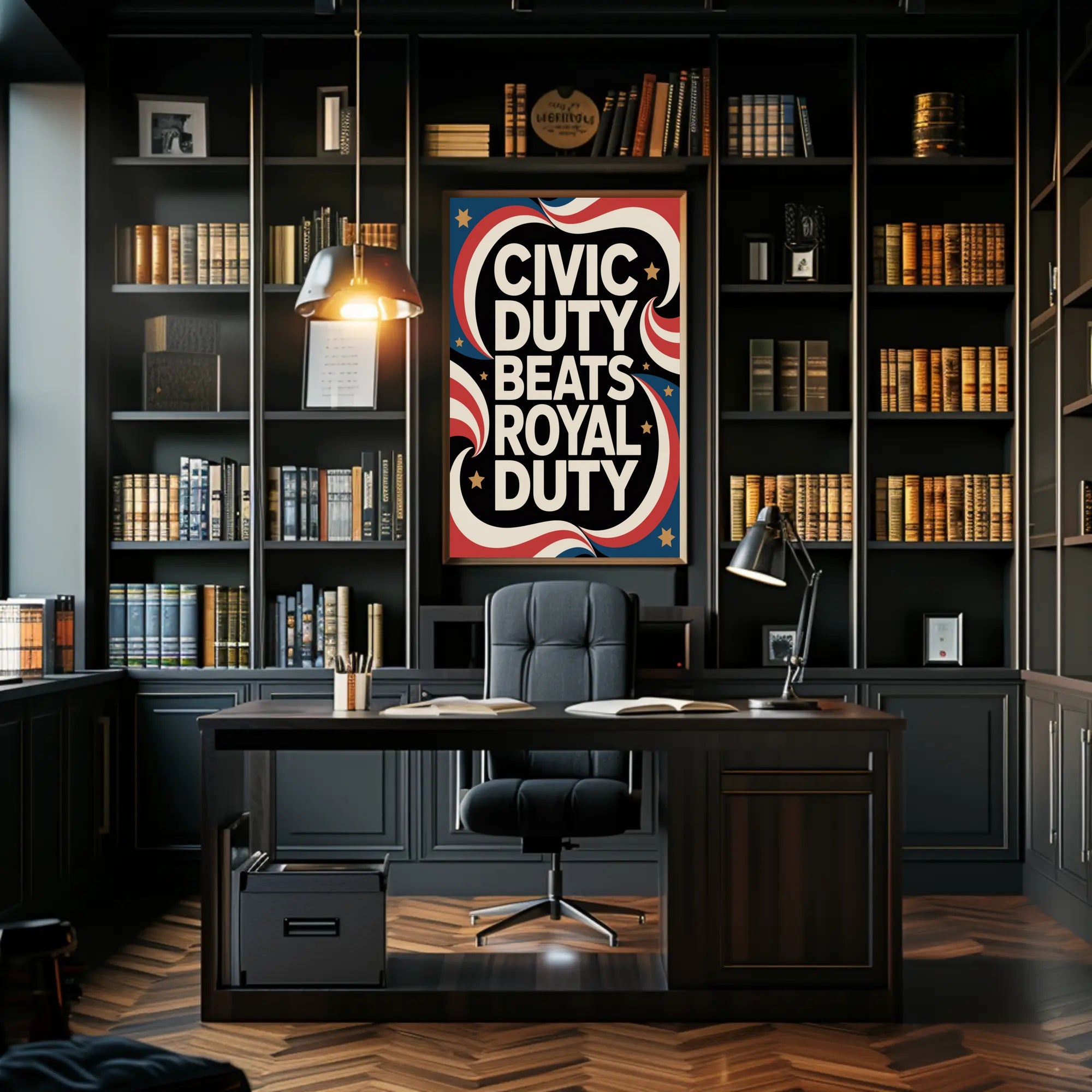 Civic Duty Bold Quote Political or Propaganda Poster