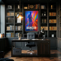 Bangor Maine Vibrant Tribute Wanderlust Poster