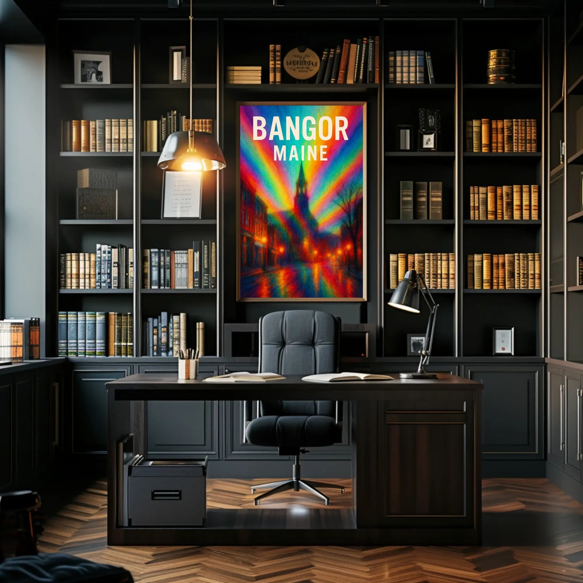 Bangor, Maine A Vibrant Impression Poster