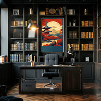 Tranquil Autumn Landscape Pagoda Poster