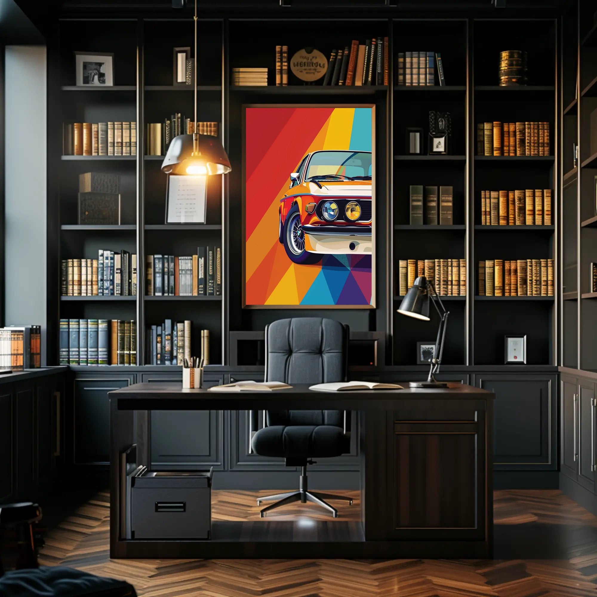 Classic Car Pop Art Poster with Retro Aesthetic PosterGoat