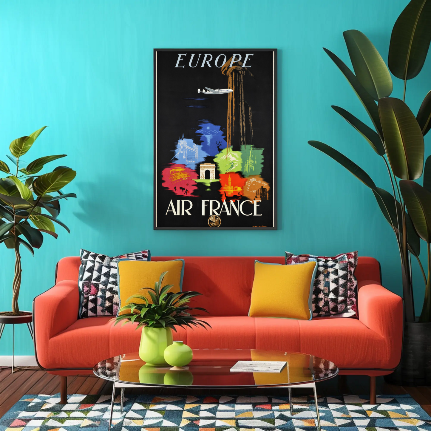 1948 Air France Travel Poster