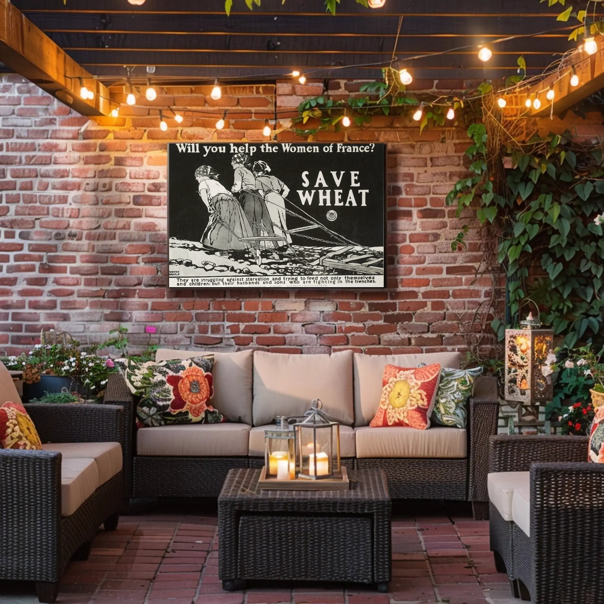 Women of France Vintage Patriotic Propaganda Poster PosterGoat