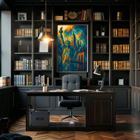 New York City Architecture Poster Abstract Wall Art