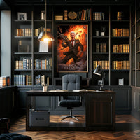 Bill Clinton Funny President Cartoon Poster