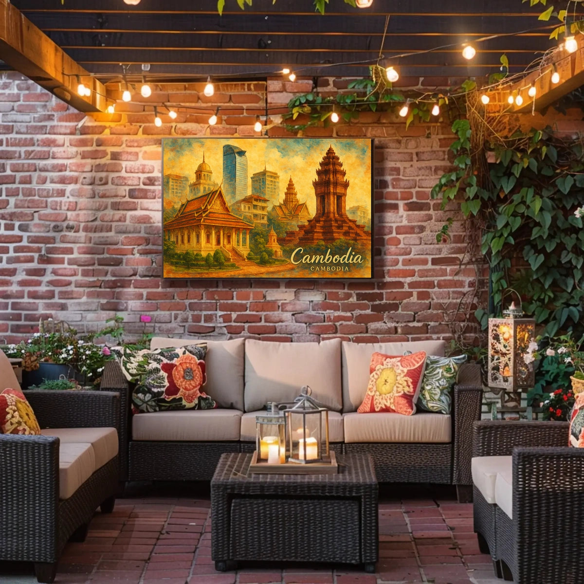 Cambodia A Cultural Collage Poster