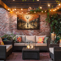 Mysterious Forest Guardian in Surreal Dusk Fantasy Poster