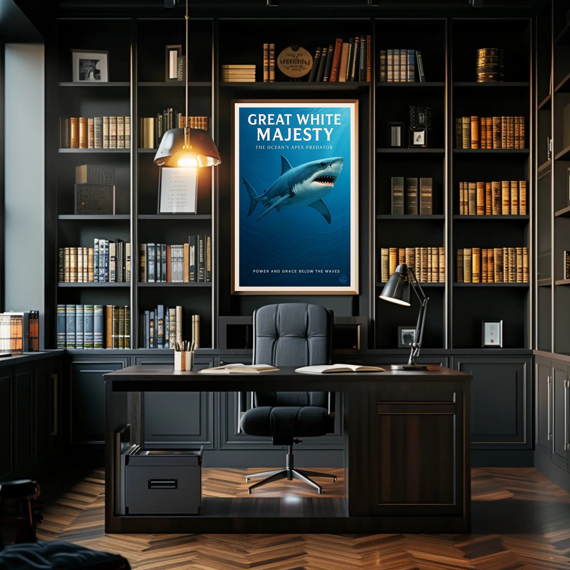 Great White Majesty Poster PosterGoat