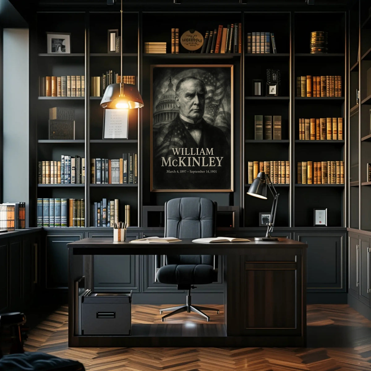 William McKinley 25th President of the United States Double Exposure Poster