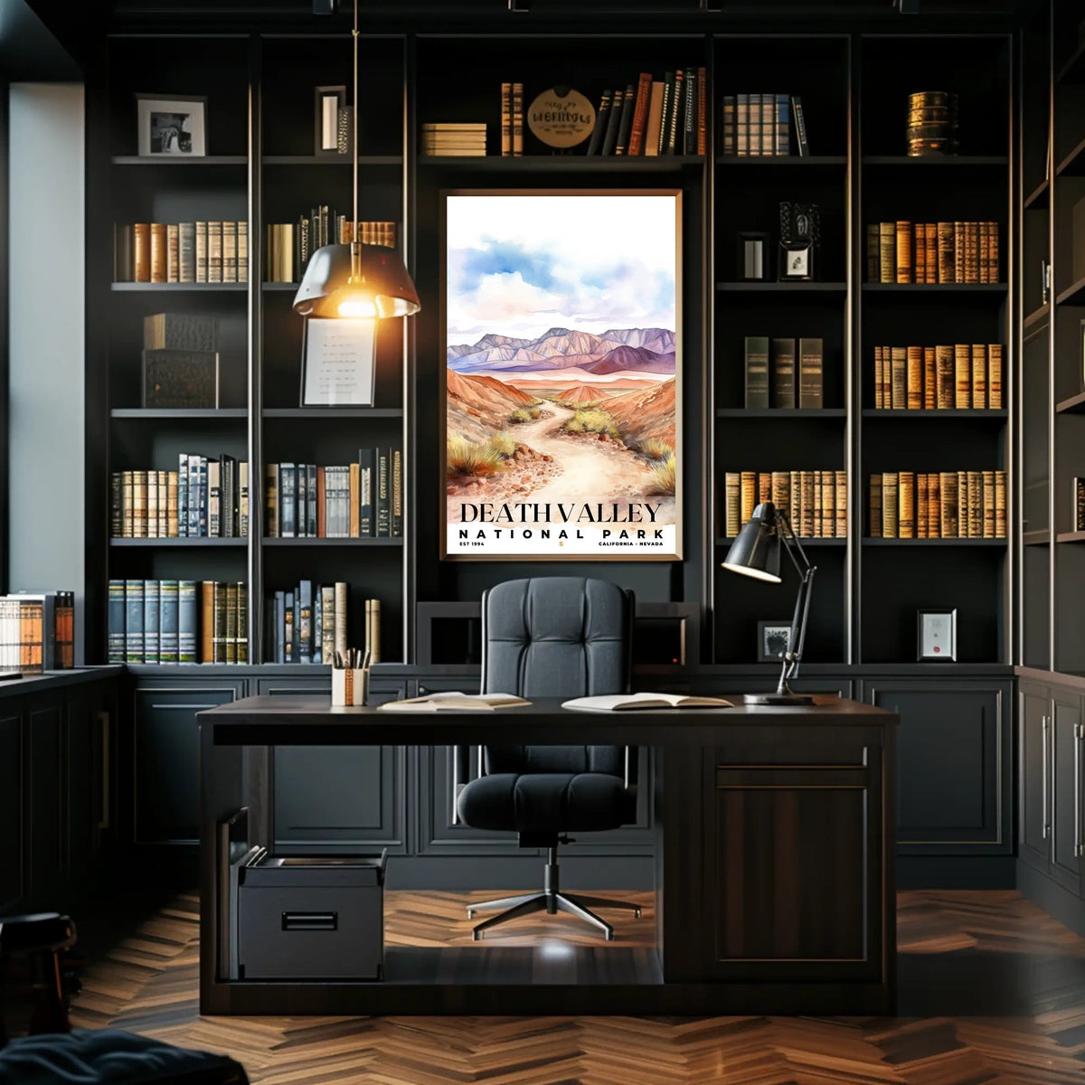 Death Valley Watercolor Wall Art Poster