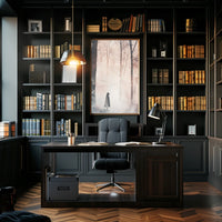 Solitary Figure Mystery Solitude Watercolor Poster