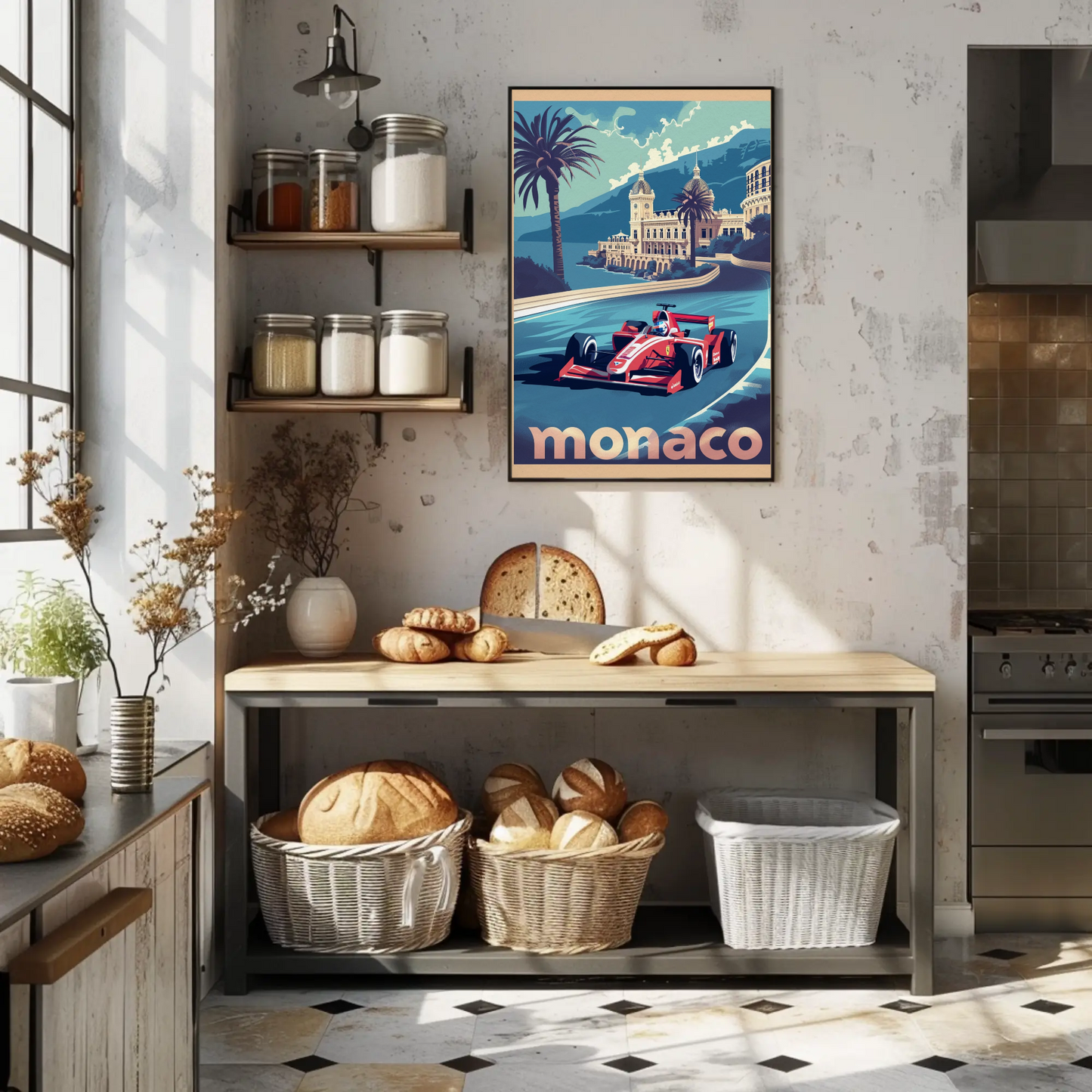 Monaco Formula One Racing Heritage Travel Poster