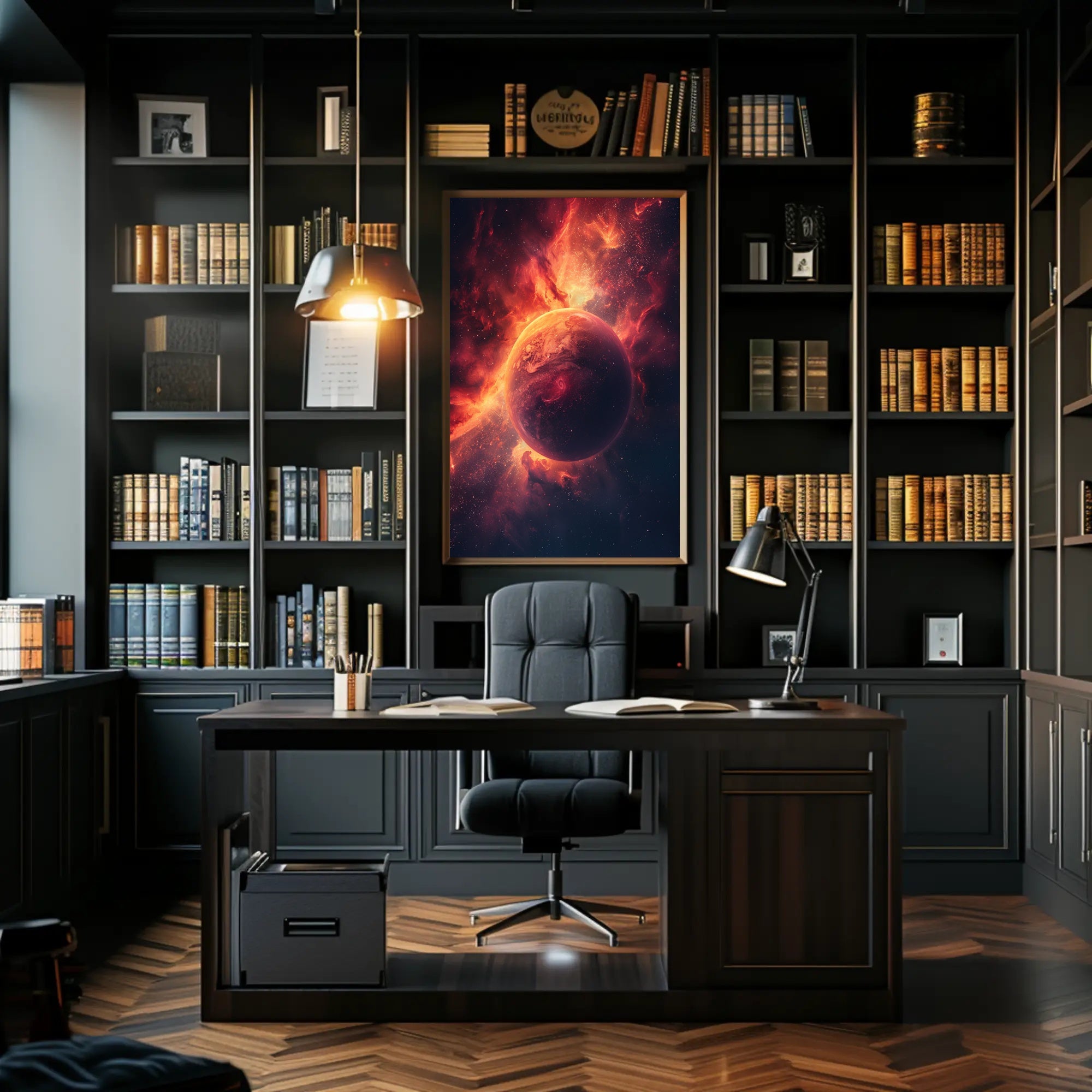 Celestial Nebula Planet Surreal Space Art Poster PosterGoat