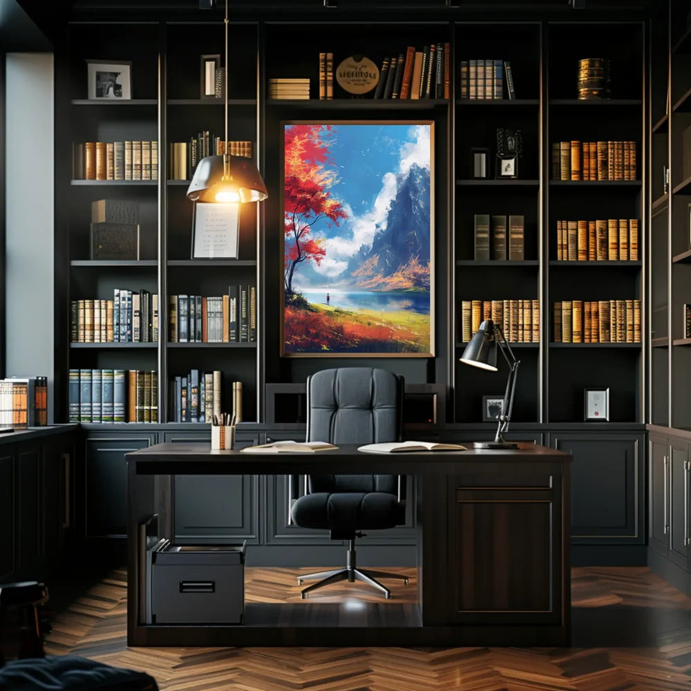 Vintage Car Mid-20th Century Art Deco Poster