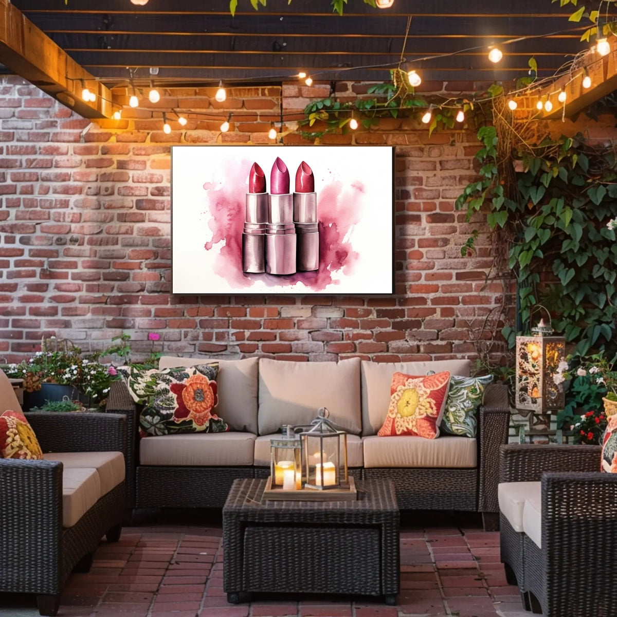 Lipstick Trio – A Splash of Color Poster