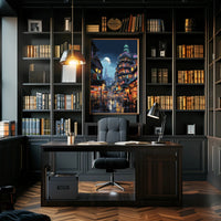 Urban Dreamscape: Futuristic East Asian City Poster