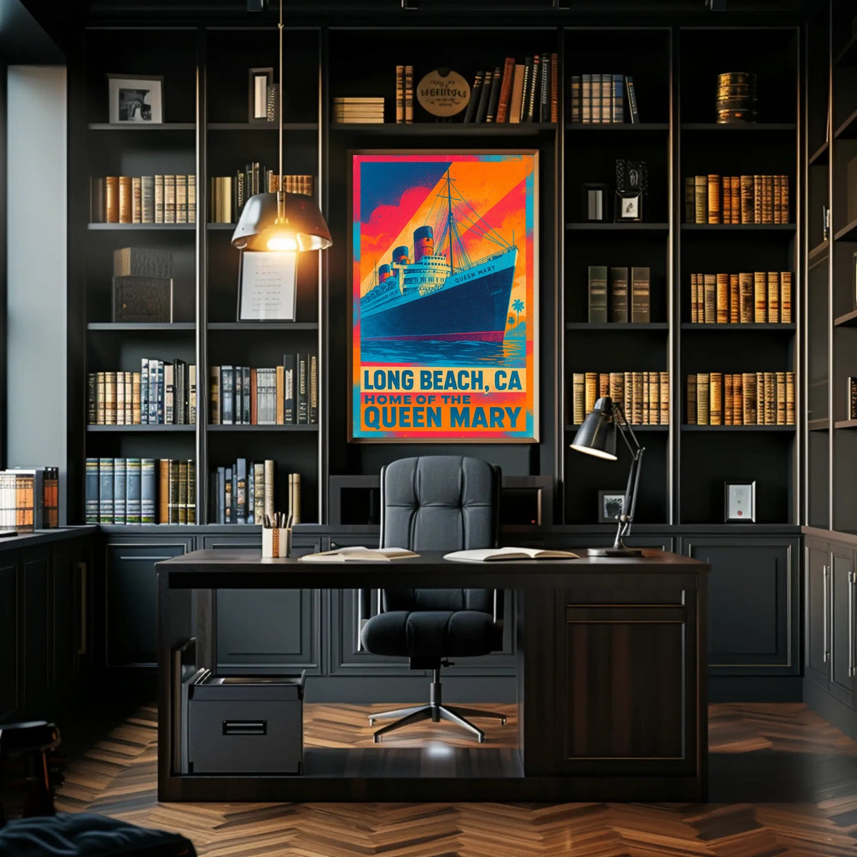 Long Beach, CA Home of the Queen Mary Poster