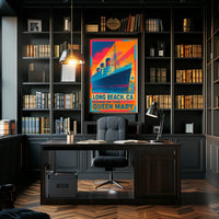 Long Beach, CA Home of the Queen Mary Poster