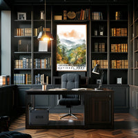 Great Smoky Mountains Watercolor Wall Art Poster