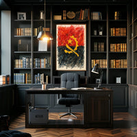 Angolan Flag Art Poster
