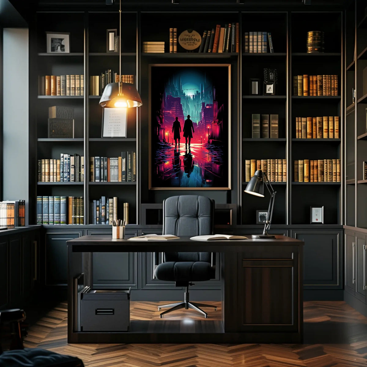 Neon Noir Cityscape Poster