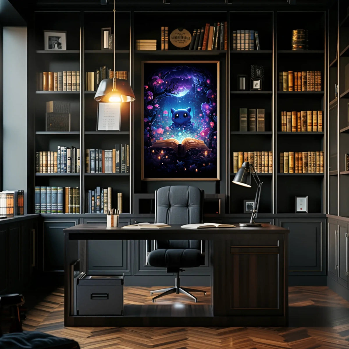 Enchanted Night Mystic Forest Surrealism Dreamers Poster