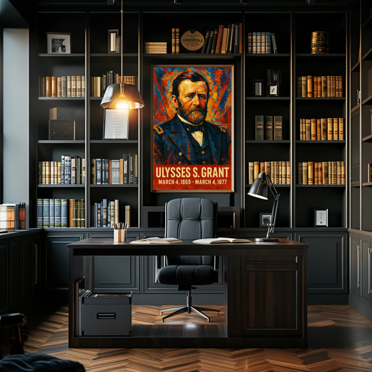 Ulysses S. Grant 18th President of the United States Glitch Hop Art Poster