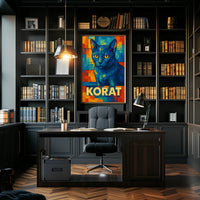 Korat Cat Art Poster