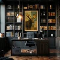 Illuminated Moose Poster