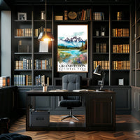 Grand Teton Watercolor Wall Art Poster