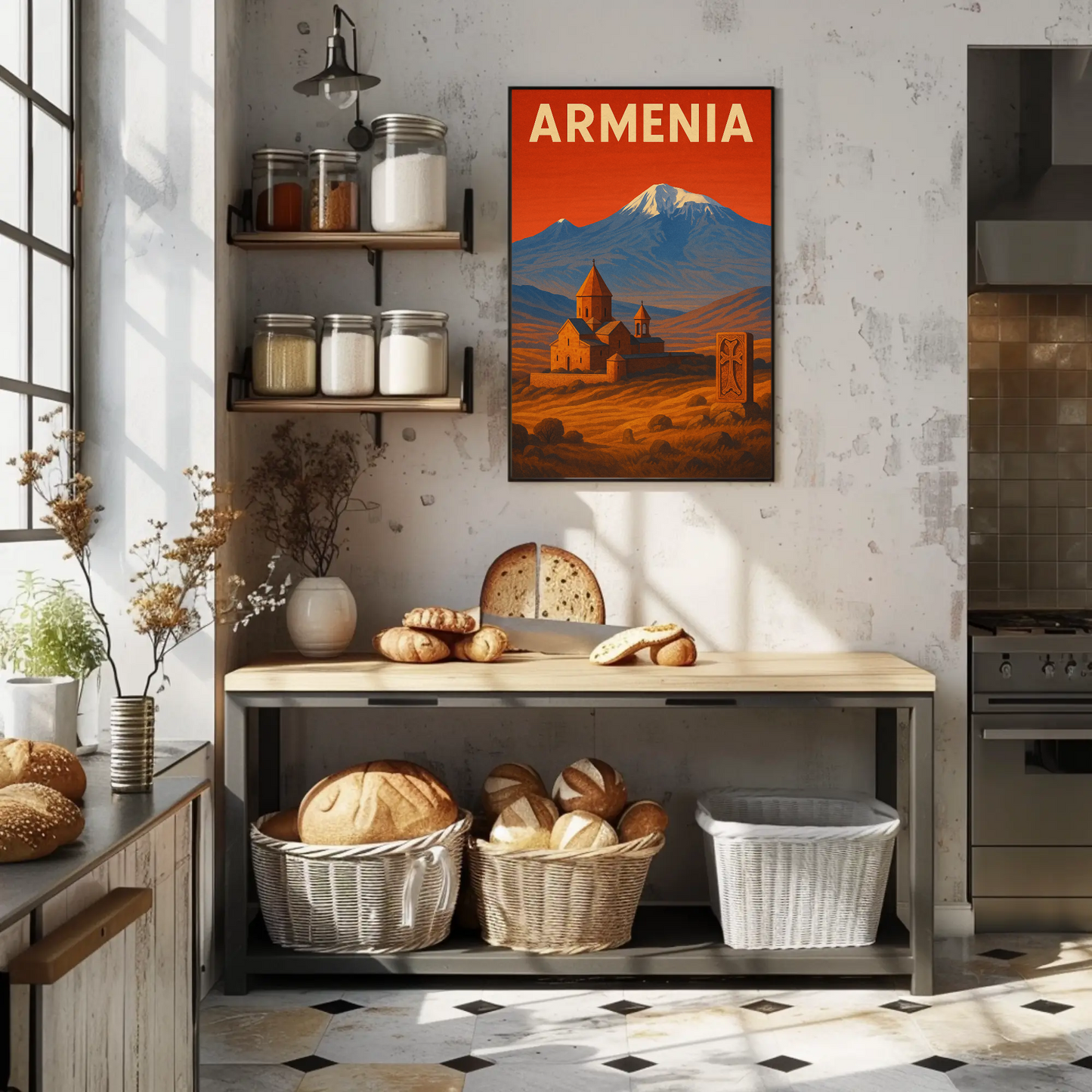 Armenia's Enchanting Heritage Vintage Travel Poster