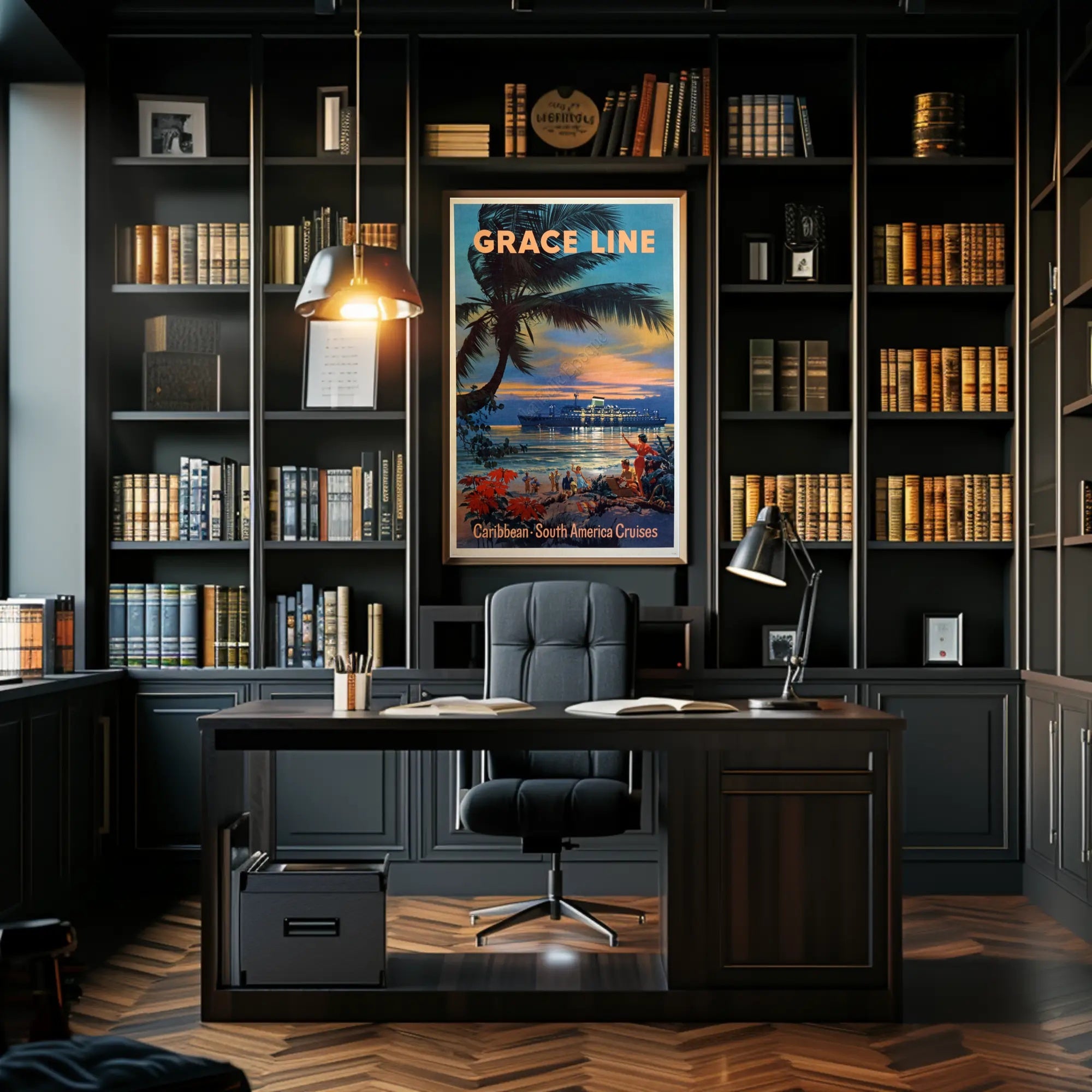 Cruise into Paradise: Vintage Caribbean Travel Poster PosterGoat