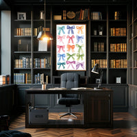 Watercolor Bow Collection Art Poster PosterGoat