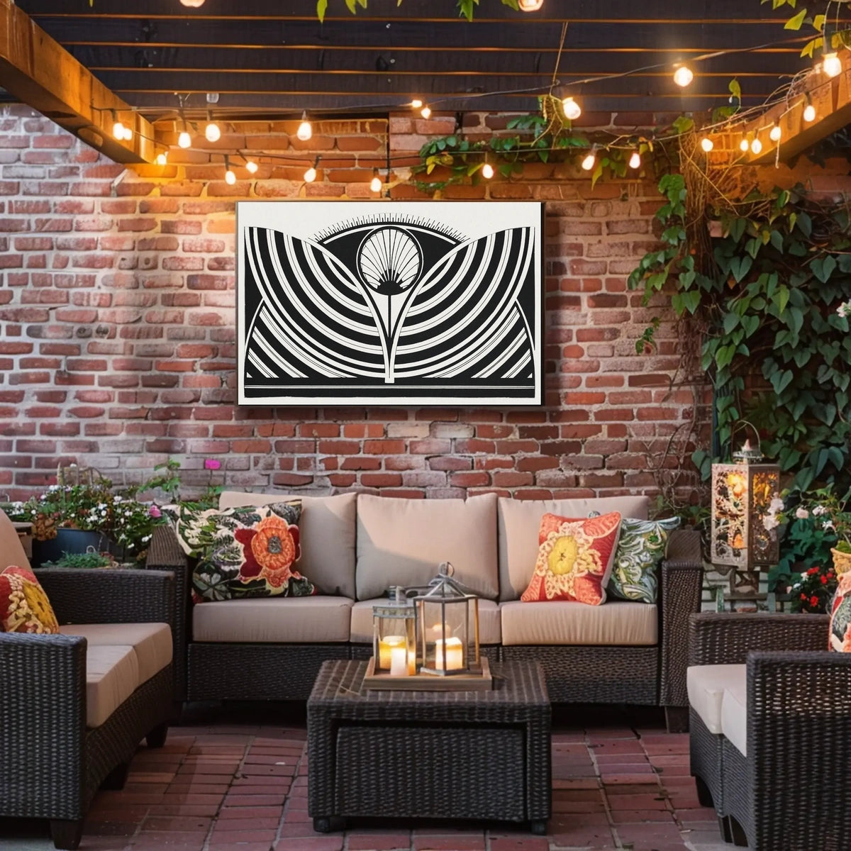 Abstract Geometric Art Deco Modern Symmetrical Poster