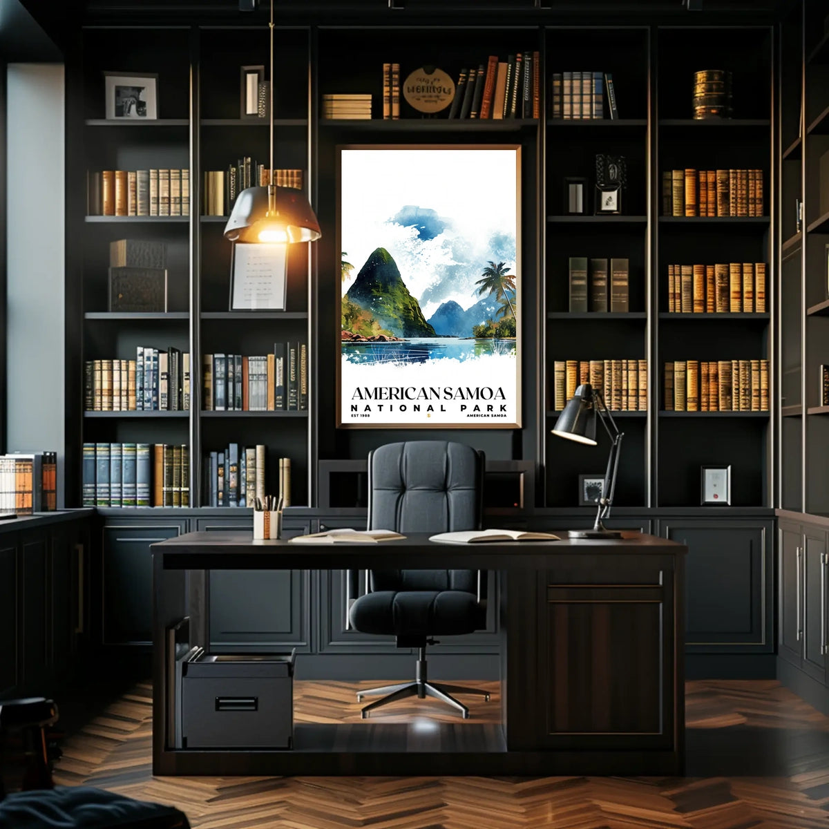 American Samoa Watercolor Wall Art Poster