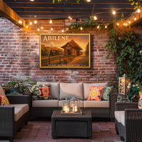 Abilene Railway Station Travel Poster Art Print