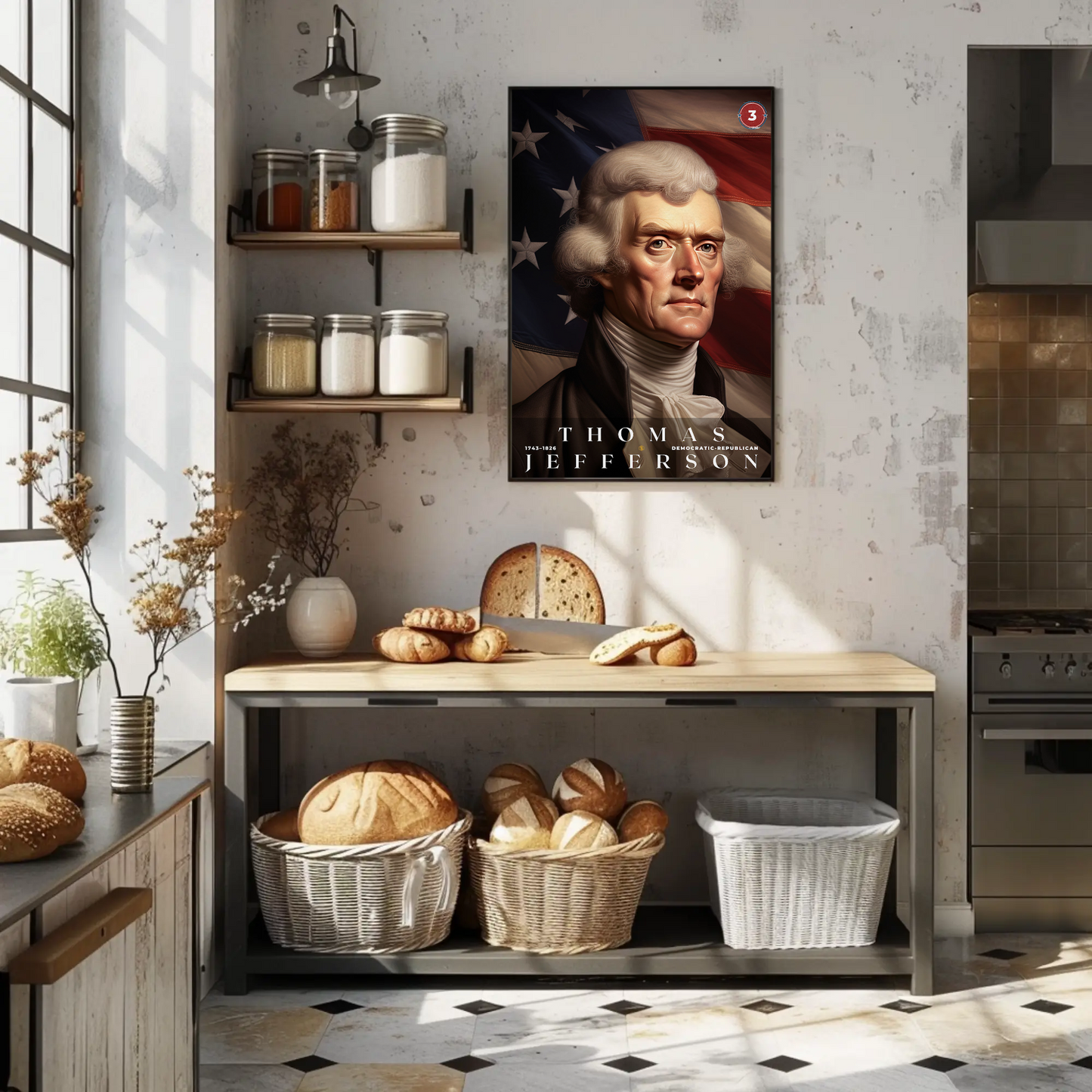 Thomas Jefferson 3rd President Of The United States Portrait