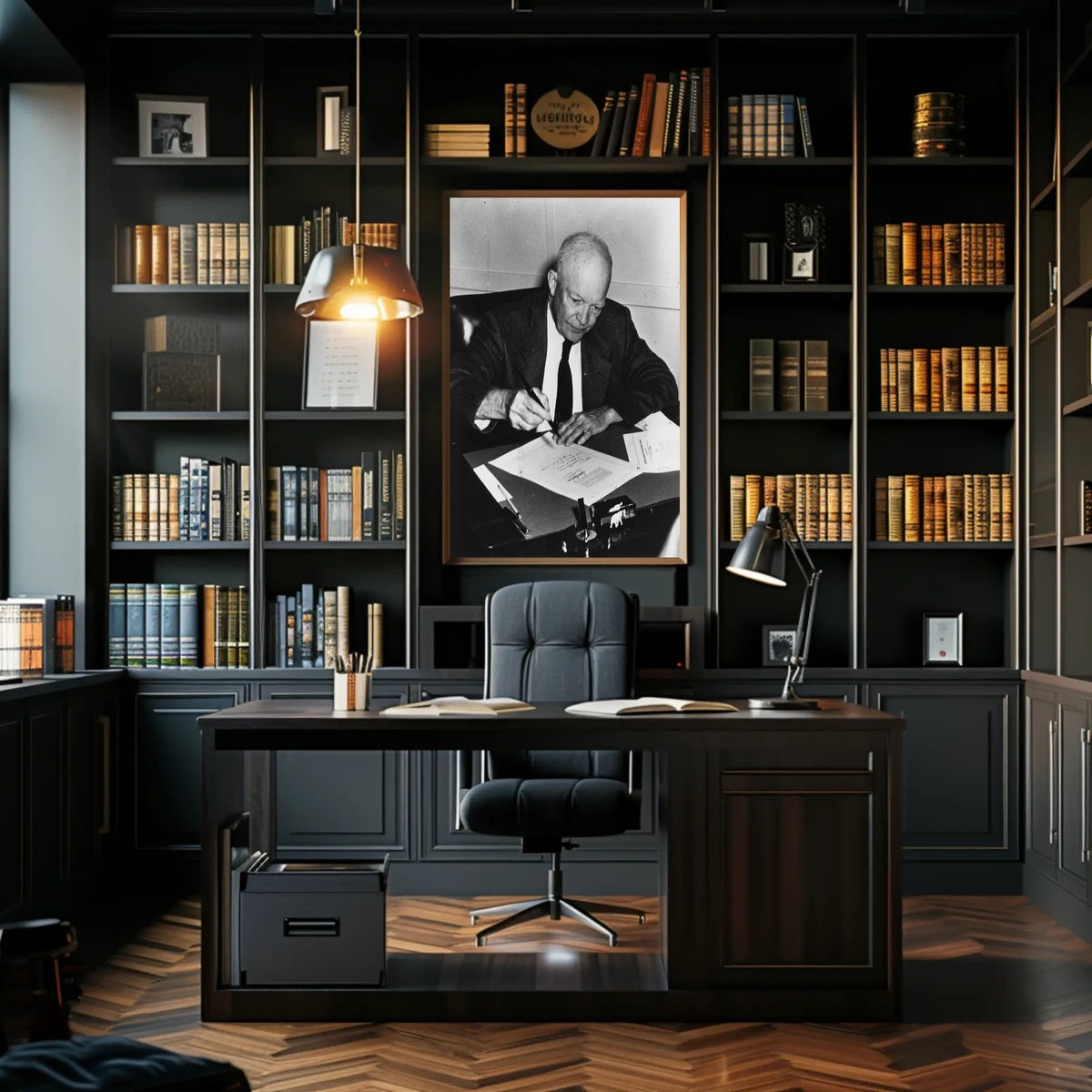 Candid Working Portrait – Dwight D. Eisenhower Poster