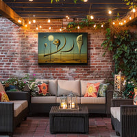 Surreal Birdscape in Otherworldly Realm: Abstract or Artistic Poster