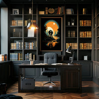 Cosmic Explorers at Sunset Poster