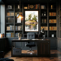 Voyageurs Watercolor Wall Art Poster