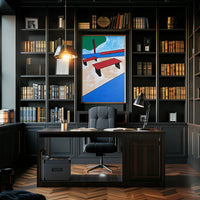 Abstract Park Scene Poster Modern Minimalist Print