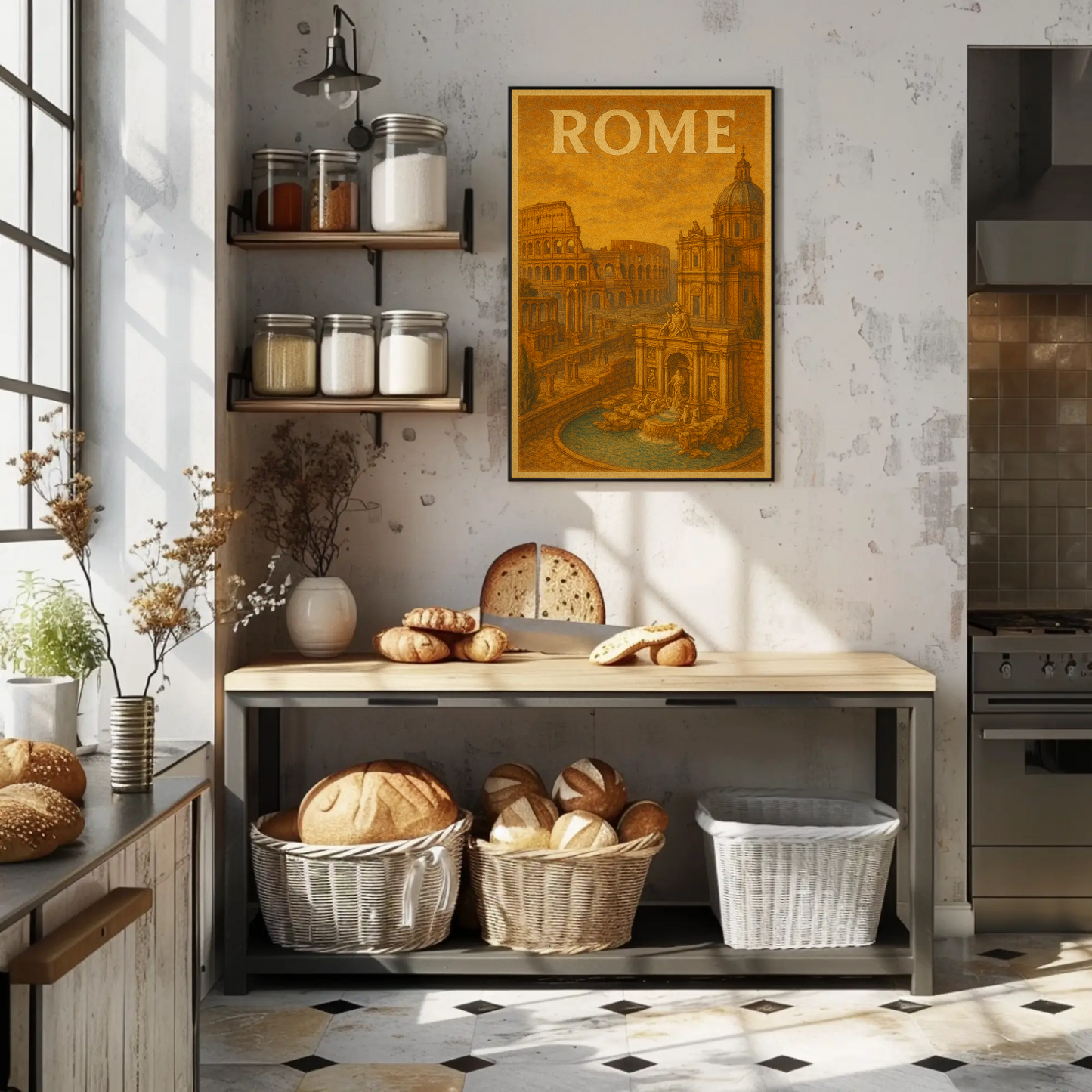 Rome Italy Historic Landmark Travel Poster
