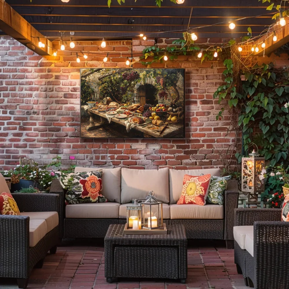 Mediterranean Feast: Rustic Celebration Art Poster