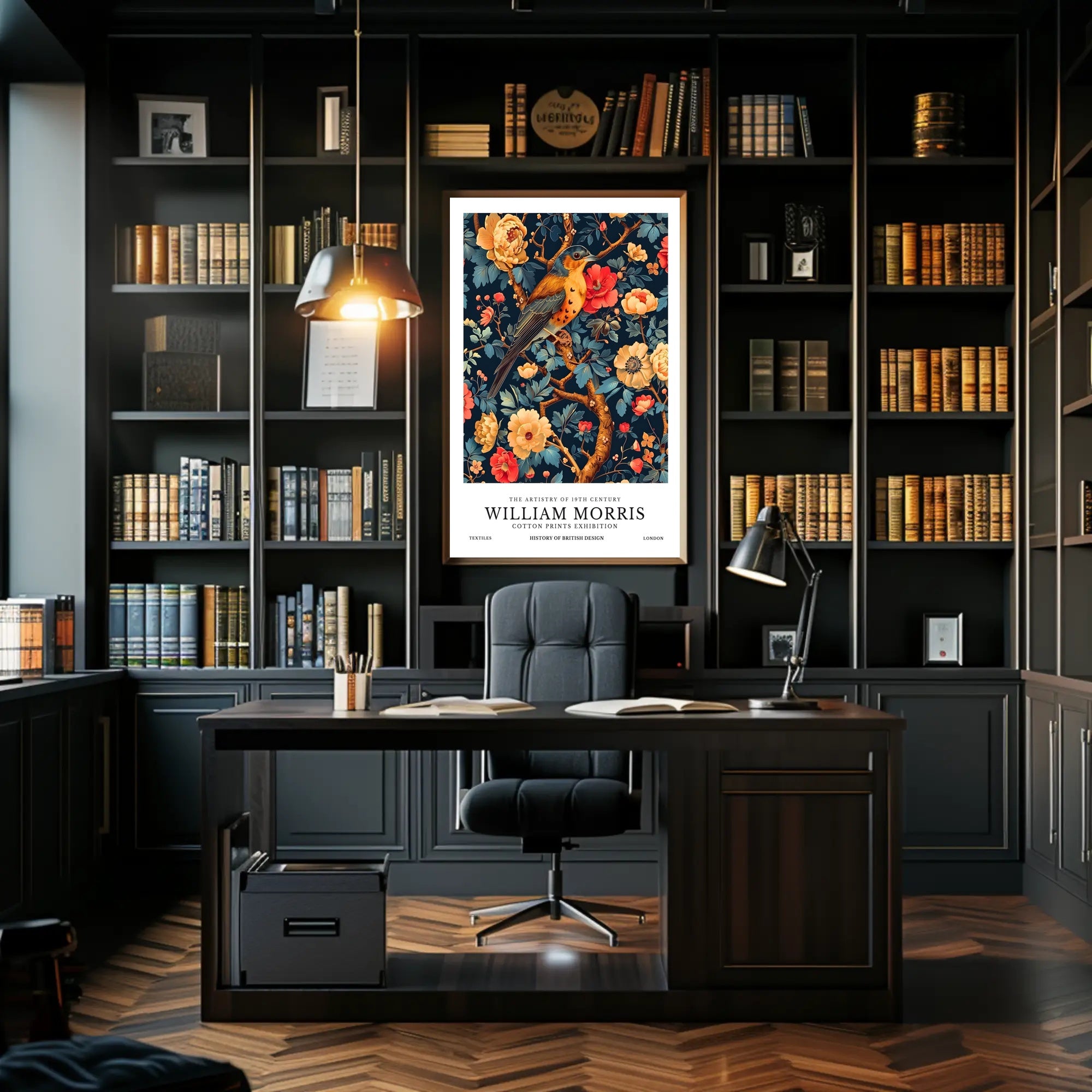 The Artistry of William Morris Cotton Prints Cultural Poster